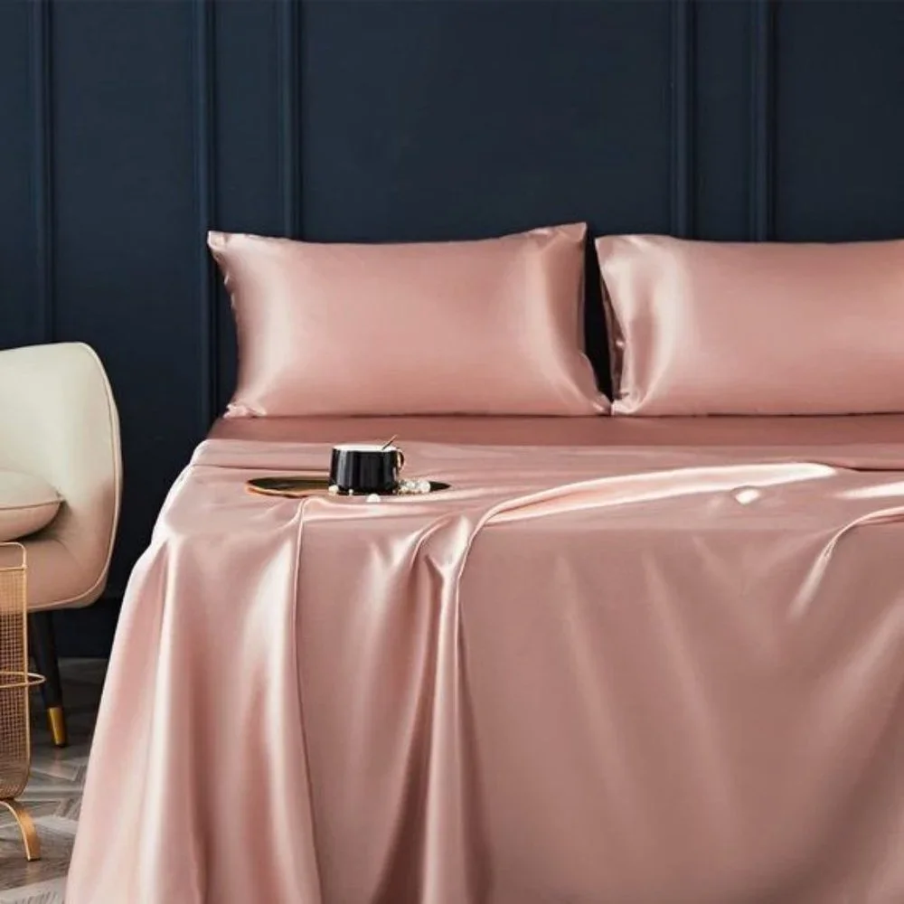 New 3-4 Pcs Satin Sheets -  Silky Super Soft Extra Deep Pocket Twin o… - Picture 5 of 16